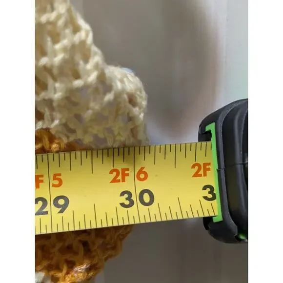 Maeve by Anthropologie Cream Yellow Rust Aqua Striped Open Knit Polo Beach Cover - Picture 6 of 9